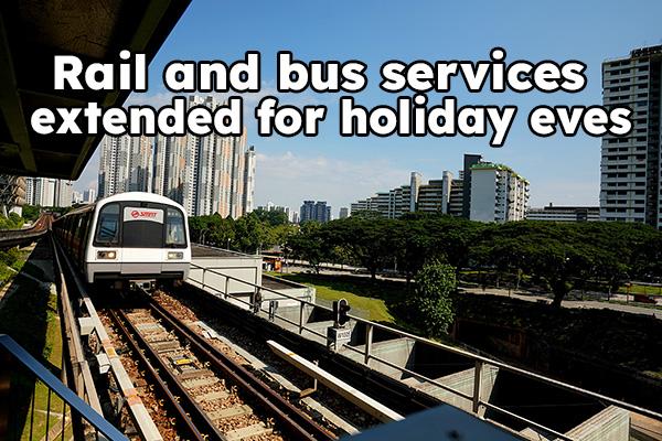 SMRT extends train and bus services on 24 Dec and 31 Dec