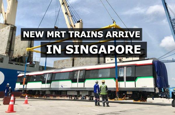 New MRT trains for the EWL and NSL arrive in Singapore