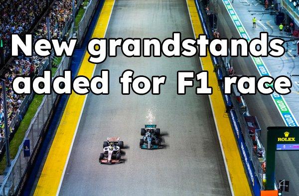 Two new grandstands and new tickets available for Singapore GP