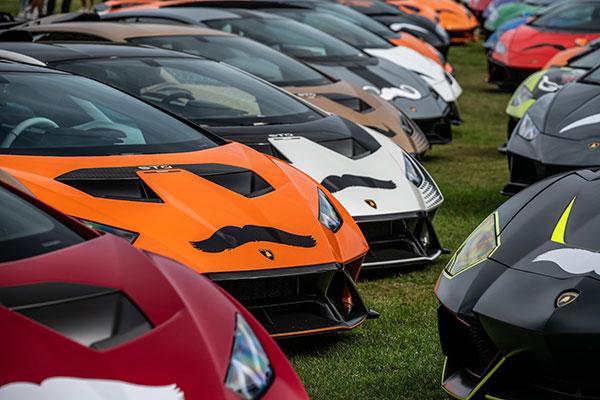 Lamborghini hosts record gathering to support Movember