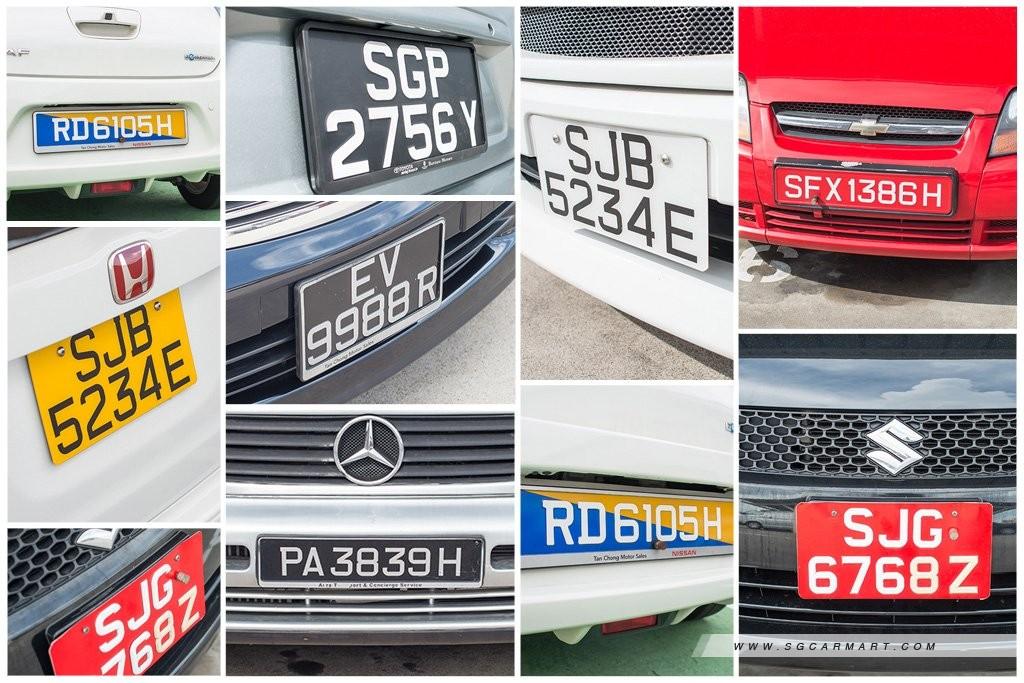 Types of car number plates in Singapore - Sgcarmart