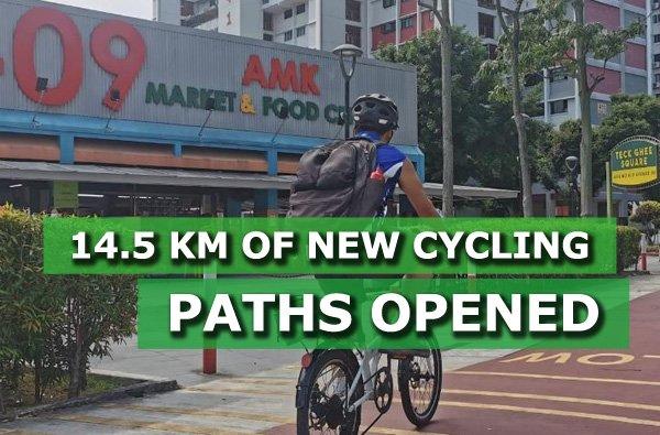 New cycling paths open in Ang Mo Kio, Bishan, and Toa Payoh