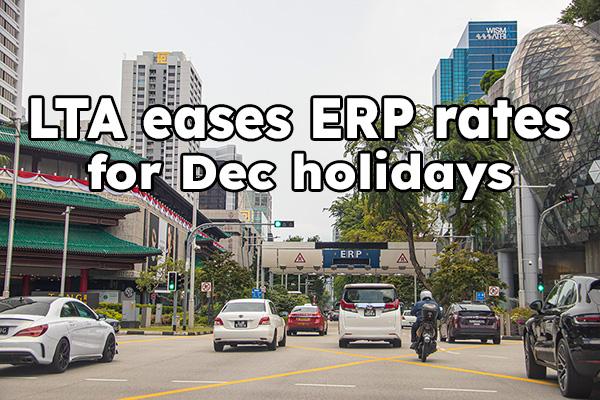 LTA eases ERP rates for upcoming holiday season