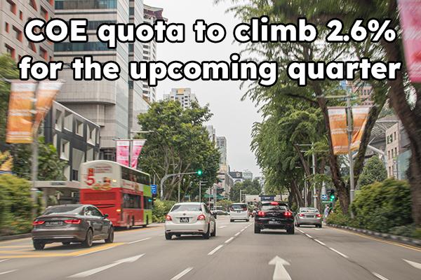 COE quota to climb 2.6% for the upcoming quarter