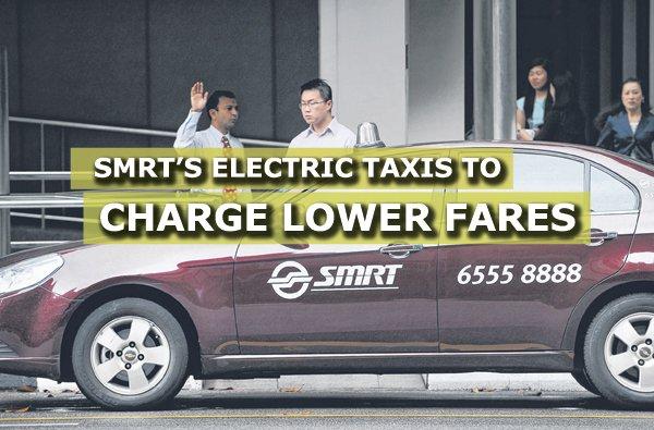 Grab one of SMRT's upcoming electric taxis and you could save on your fare