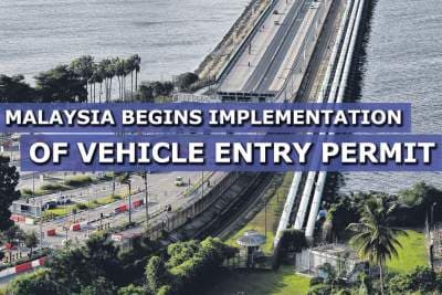 Singapore cars entering Johor now need entry permit