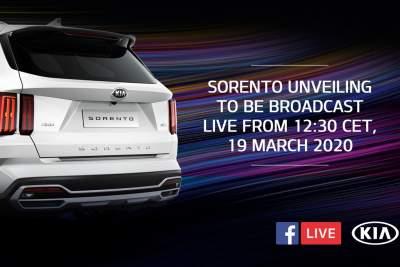Kia to unveil all new Sorento via Facebook livestream