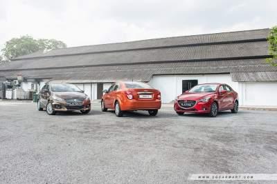 Chevrolet Sonic Sedan vs Mazda2 Sedan vs Suzuki Ciaz