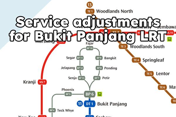 Service adjustments ahead for Bukit Panjang LRT Line