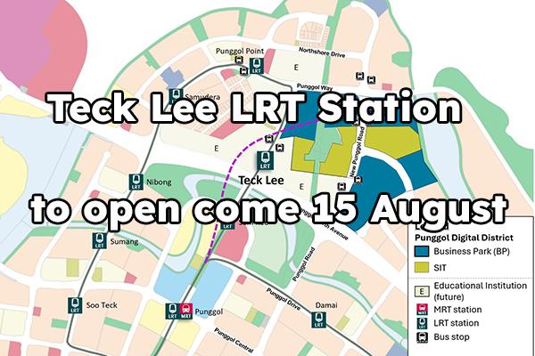 Teck Lee LRT Station to open on 15 August 2024