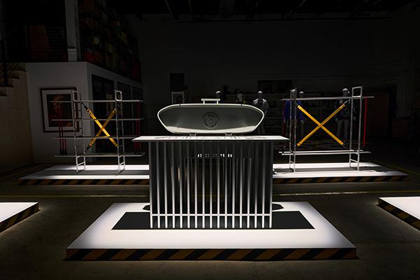 Original Mercedes-AMG vehicle parts transformed into art