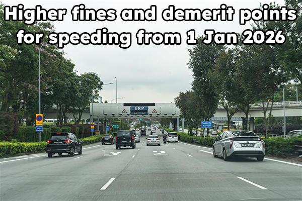 Higher fines and demerit points for speeding from 1 Jan 2026