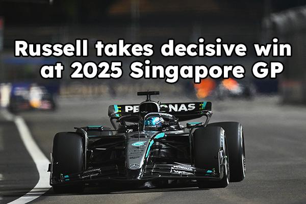 George Russell takes decisive Singapore GP victory from pole