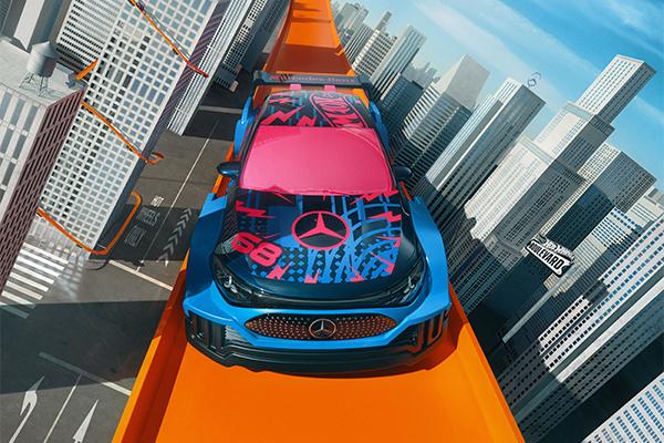 Hot Wheels and Mercedes-Benz unveil unique art piece