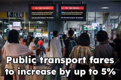 Public transport fares to increase by up to 5%