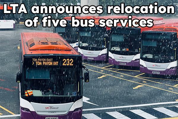 LTA announces relocation of five bus services