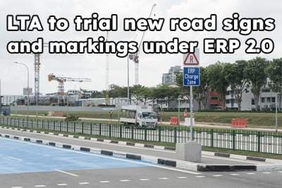 LTA to trial new road signs and markings under ERP 2.0