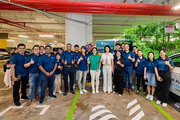 SP Group launches first EV fast charging hub in HDB carpark
