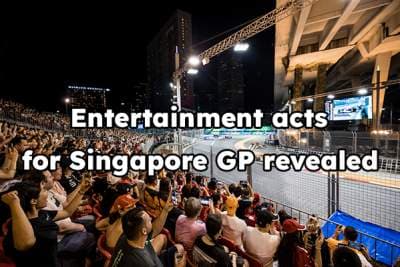 First musical acts for Singapore Formula One race revealed