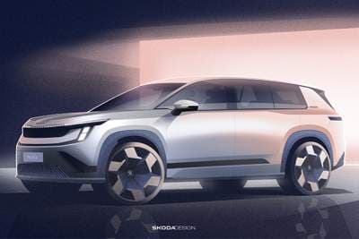 Skoda reveals exterior sketches of its new all-electric Peaq