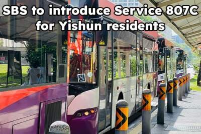 SBS to introduce Service 807C for Yishun residents