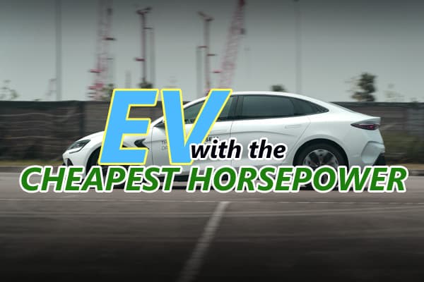 EVs with the cheapest horsepower in Singapore